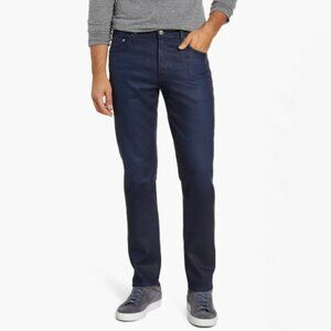 AG Adriano Goldschmied Everett Slim Straight Leg Jeans Coated‎ Blue 33R